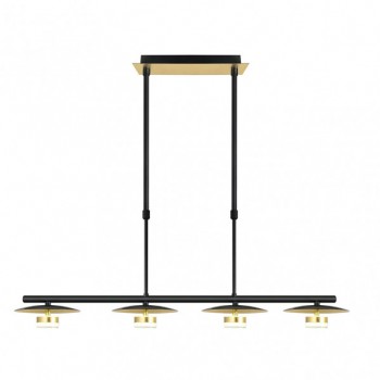 Distribuidor - Lâmpadas Diversas | Lâmpadas Modernas | LAMPARA CIUDAD DEL CABO 4L 24W 4000K NEGRO/ORO REGX85X15 CM 1920 LM Ref: 153654016